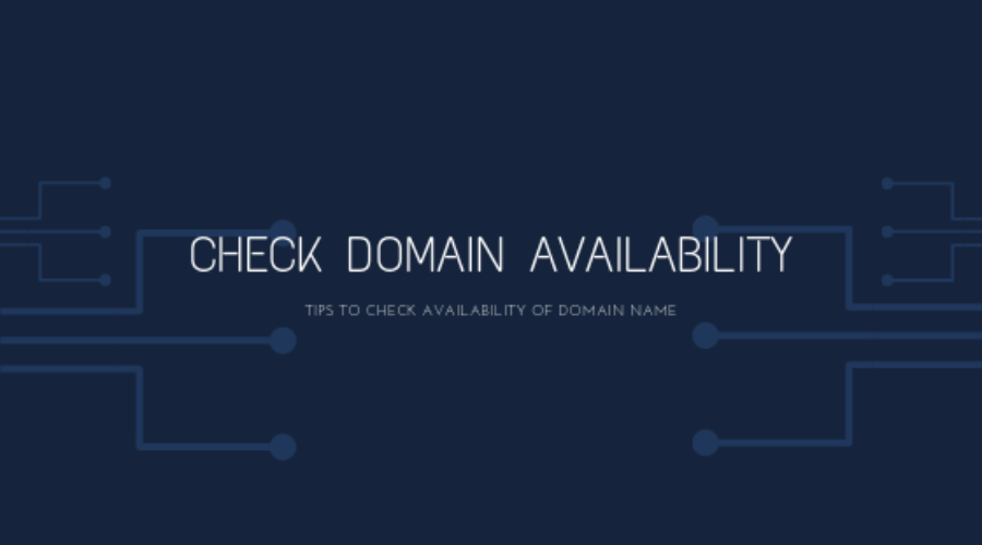 A technique of checking domain name availability